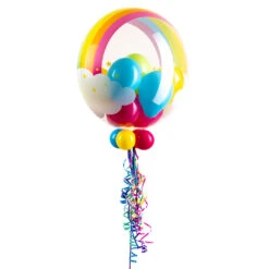 Personalised Bubble Balloon In A Box - Rainbow Clouds -Decorations Party Shop 36740 Rainbow Clouds 2