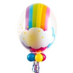 Personalised Bubble Balloon In A Box - Rainbow Clouds -Decorations Party Shop 36740 Rainbow Clouds 3