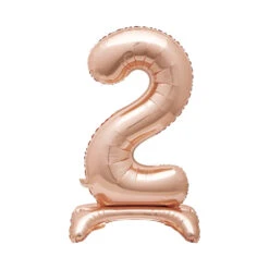Rose Gold Standing Number Balloon - 2