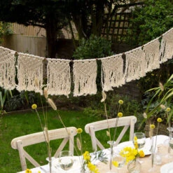 Boho Cream Cotton Macrame Garland