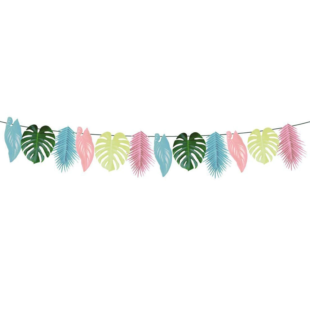 Tropical Palm - Pastel Leaf Garland 1 Tropical Palm - Pastel Leaf Garland