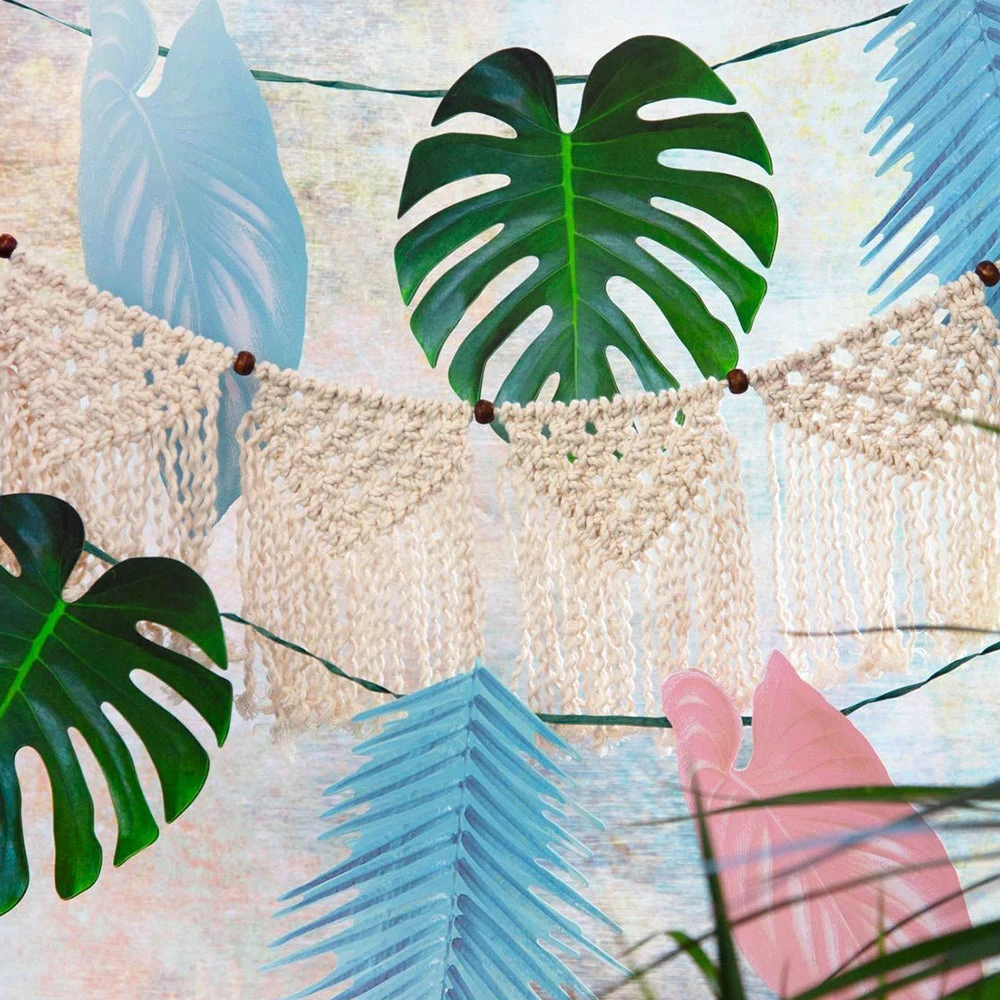 Tropical Palm - Pastel Leaf Garland 2 Tropical Palm - Pastel Leaf Garland - Image 2