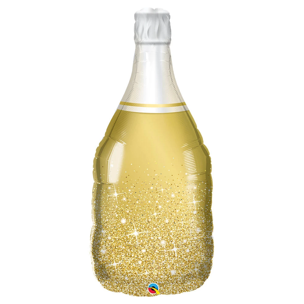Golden Bubbly Wine Bottle Foil Balloon 1 Golden Bubbly Wine Bottle Foil Balloon