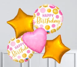 Inflated Balloon Bunch - Pink & Gold Dots -Decorations Party Shop 37218 Lifestyle mock up bubble balloons newinflated 5 8cdd424d a3d3 4d5d 8df7 31f044dabc12