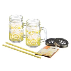 Set Of 2 Kilner Lemonade Jars With Recipe Booklet (250ml) -Decorations Party Shop 37239 Set of 2 Kilner Lemonade Jars with Recipe Booklet 250ml