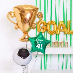 Personalised Inflated Balloon Bouquet In A Box - Football Champion