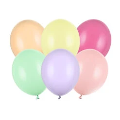 Rainbow Pastel Latex Balloon Mix (x10)