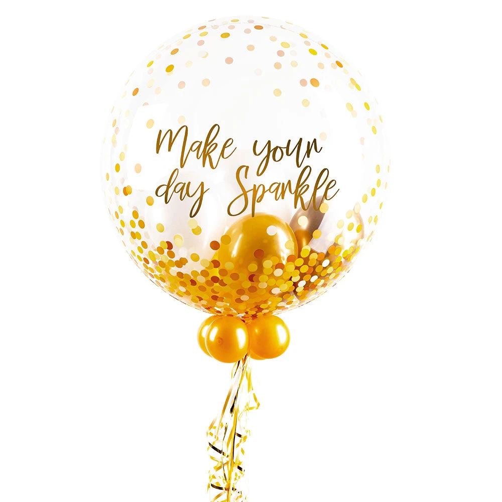 Personalised Bubble Balloon In A Box - Elegant Gold Dots 3 Personalised Bubble Balloon In A Box - Elegant Gold Dots - Image 3