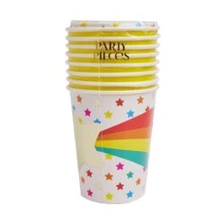 Shooting Star Paper Cups (x8) -Decorations Party Shop 37470 Shooting Star Paper Cups x8 b
