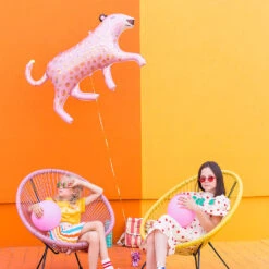 Supershape Pink Leopard Foil Balloon -Decorations Party Shop 37678 Foil Leopard Balloon