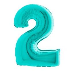 Supershape Tiffany Blue 40in Helium Balloon Number 2