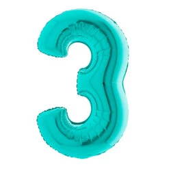 Supershape Tiffany Blue 40in Helium Balloon Number 3