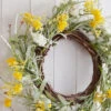 Yellow Flower Foliage Wreath