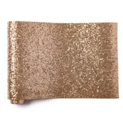 Metallic Gold Glitter Table Runner 11 Metallic Gold Glitter Table Runner -Decorations Party Shop 39431 Metallic Gold Table Cover