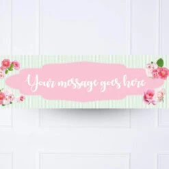 A Very English Rose Personalised Party Banner -Decorations Party Shop 39650 A very English rose Personalised Party Banner
