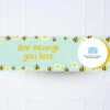 Sweet Bees & Daisies Personalised Party Banner