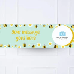 Sweet Bees & Daisies Personalised Party Banner