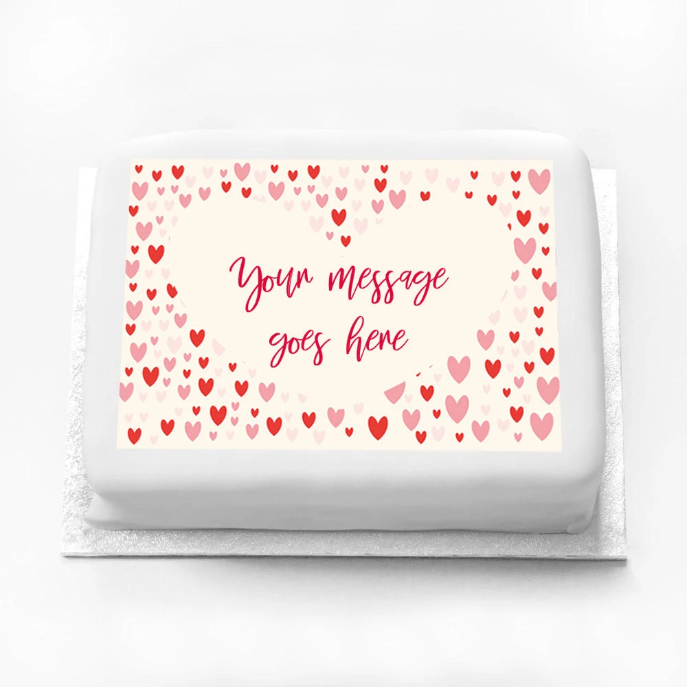 Personalised Photo Cake - Heart Confetti 5 Personalised Photo Cake - Heart Confetti - Image 5