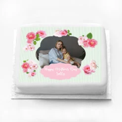 Personalised Photo Cake - A Very English Rose