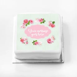 Personalised Photo Cake - A Very English Rose -Decorations Party Shop 39660 Personalised Message Gift Cake A very English rose 1 b19228d1 54ab 4a6f 8923 dd4d4e0ab865