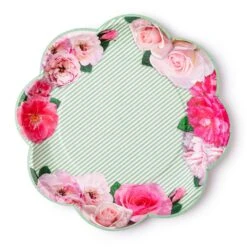 A Very English Rose Paper Party Plates (x8) -Decorations Party Shop 39798 English Rose Party Plates 2