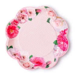 A Very English Rose Paper Party Plates (x8) -Decorations Party Shop 39798 English Rose Party Plates x8 1
