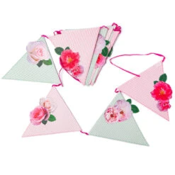 A Very English Rose Decorative Bunting -Decorations Party Shop 39803 English Rose Bunting 2