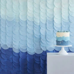 Paper Disc Backdrop - Blue Ombre
