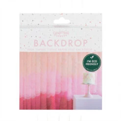 Paper Disc Backdrop - Pink Ombre -Decorations Party Shop 40270 Pink Ombre Tissue Paper Disc Party Backdrop C