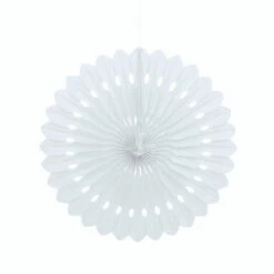 Decorative Paper Fans - White (x3)