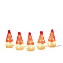 Santa Light Set (x5) -Decorations Party Shop 40476AcrylicSantaHatLights 3