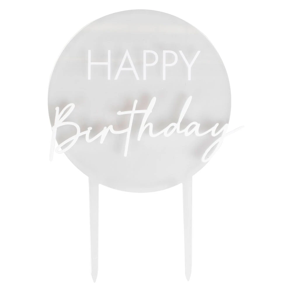 Acrylic Happy Birthday Cake Topper 2 Acrylic Happy Birthday Cake Topper - Image 2