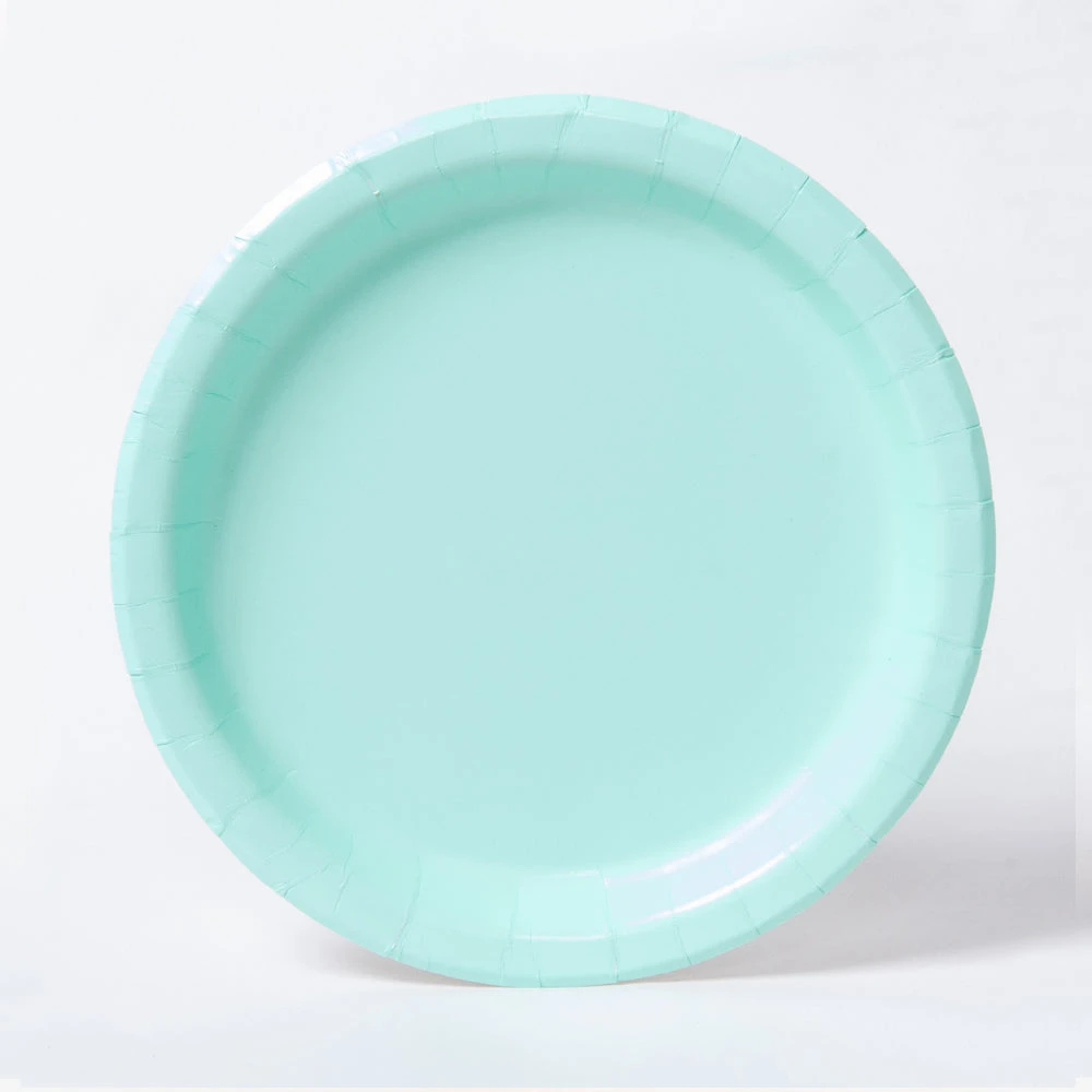 Paper Party Plates Mint (x8) 1 Paper Party Plates Mint (x8)