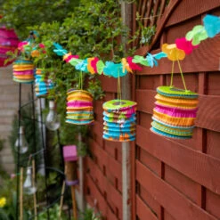 Tiki Lantern Garland With Flowers