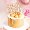 Baby In Bloom Wooden Cake Topper