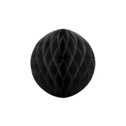Honeycomb Paper Ball - Black -Decorations Party Shop Black 20cm