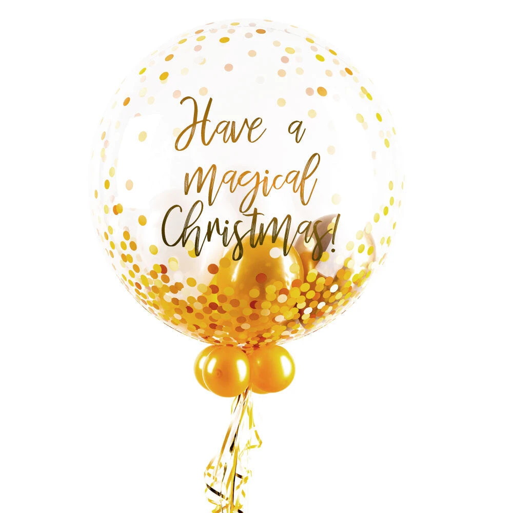 Personalised Bubble Balloon In A Box - Elegant Gold Dots 1 Personalised Bubble Balloon In A Box - Elegant Gold Dots