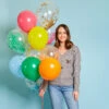 Birthday Brights Rainbow - Confetti Balloons (x12)