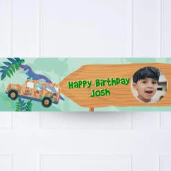Dino Explorer Personalised Party Banner