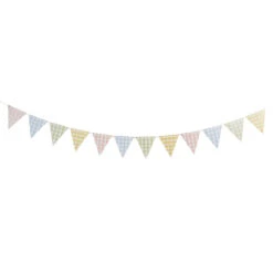 Gingham Paper Bunting (2.5m) -Decorations Party Shop HBGH100