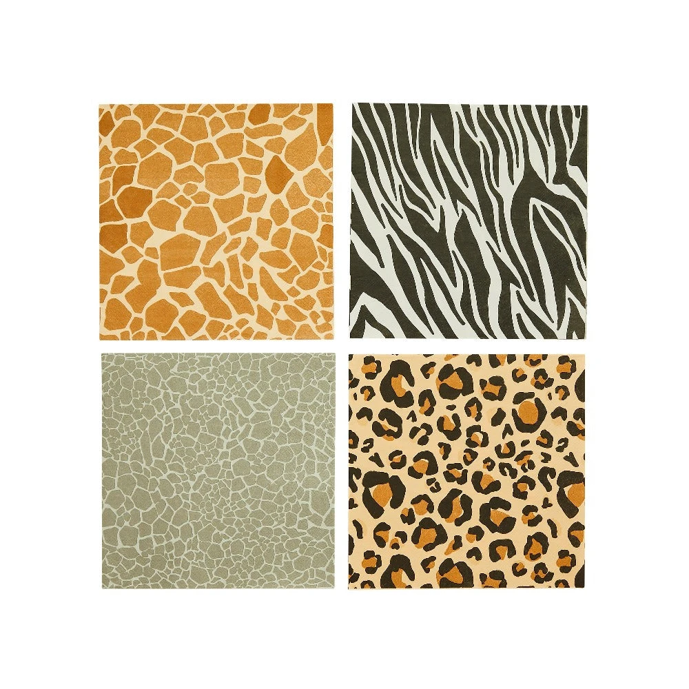 Safari Animal Print Paper Napkins (x16) 3 Safari Animal Print Paper Napkins (x16) - Image 3