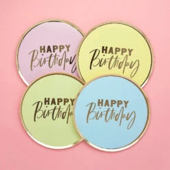 Pastel 'Happy Birthday' Paper Plates (x8)