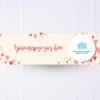 Heart Confetti Personalised Party Banner
