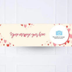 Heart Confetti Personalised Party Banner