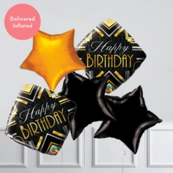 Inflated Balloon Bunch - Art Deco
