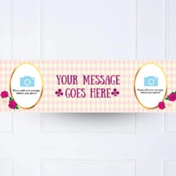 Alice In Wonderland Personalised Party Banner -Decorations Party Shop Kids ranges Alice photobanner mockup2