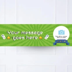 Game On Personalised Party Banner -Decorations Party Shop Kids ranges gameonphoto mockuop1