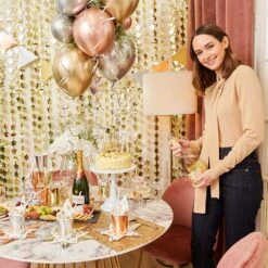 Metallic Gold Glitter Table Runner 8 Metallic Gold Glitter Table Runner -Decorations Party Shop Metallic Table Layout 3