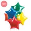 Inflated Balloon Bunch - Rainbow Stars