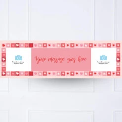 Photo Heart Collage Personalised Party Banner